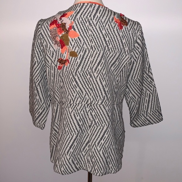 Chico's Artisan Printed Trim Applique Jacket - Picture 7 of 8